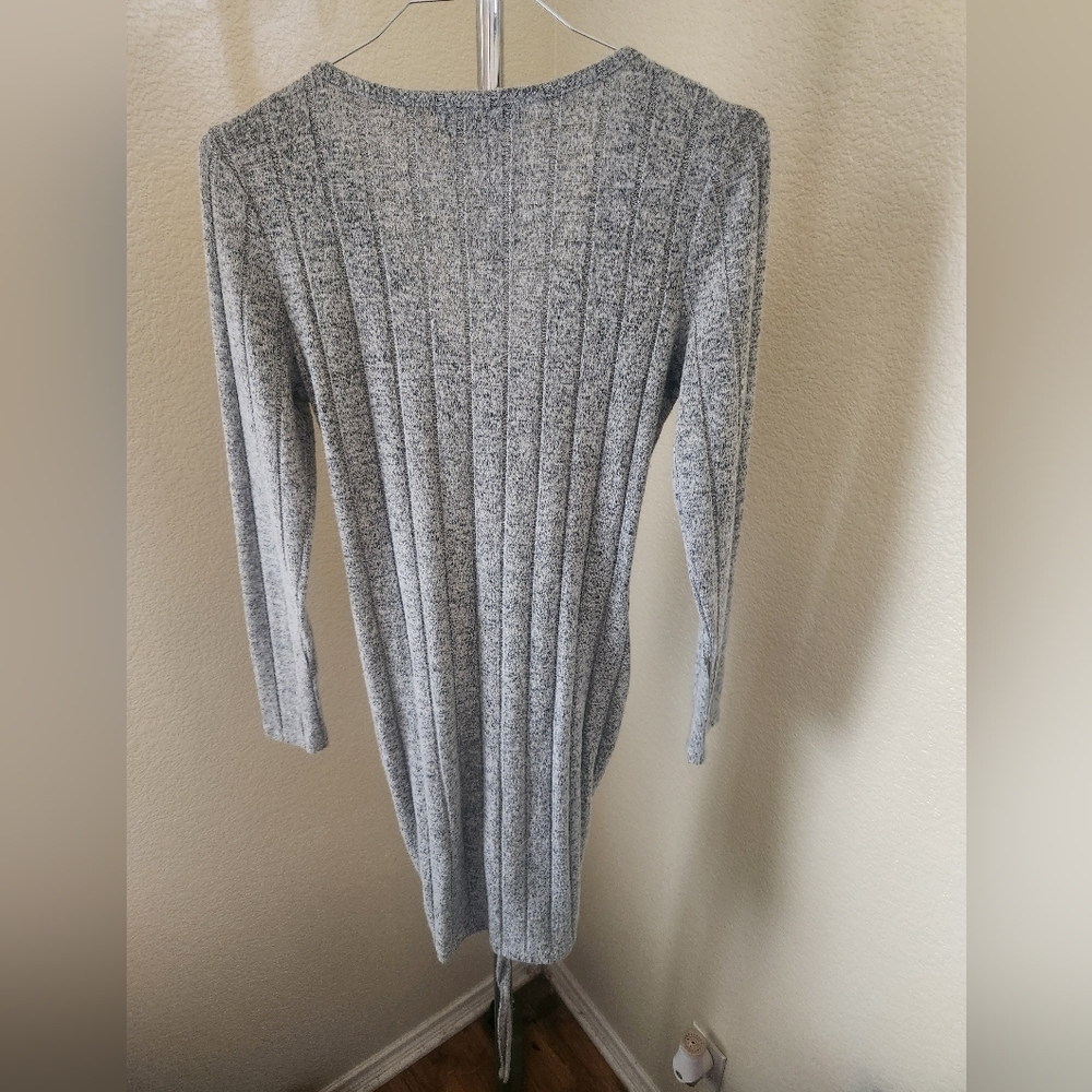 Almost Famous Gray Ruched Midi Dress - Picture 2 of 3